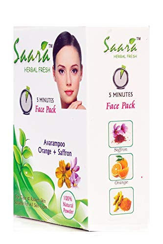 Saara HERBAL FRESH Face Pack Powder 400g May useful for Glowing Skin Fairness Tan and Black Marks Removal Pack of more than 7 Herbal Powders Pack of 4 x 100g - Image 4