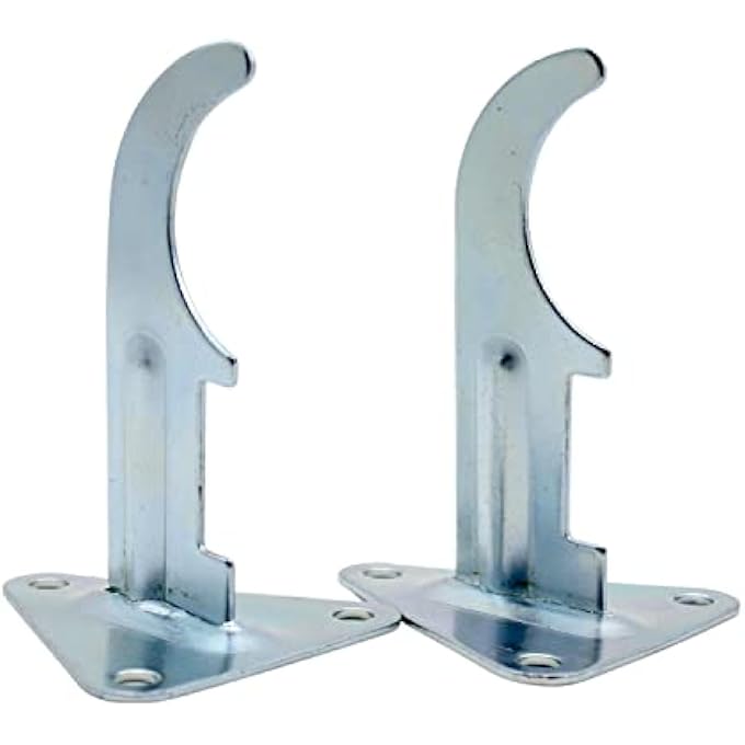 INDUSTRIAL | RADIATOR SUPPORT | PACK 2 | 75 CURVED 1 INCH | TRIANGULAR WALL FIXING FOR WALL HEATER | SHELVES FOR ELECTRIC RADIATORS, WATER RADIATORS, THERMAL EMITTER, AMONG OTHERS. - Image 1