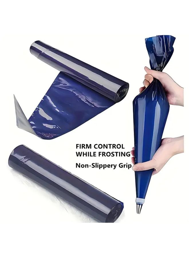 Deep Blue 36 Piece Baking Tool Set for Cake Decoration Including Piping Bags Tips Couplers - Image 5