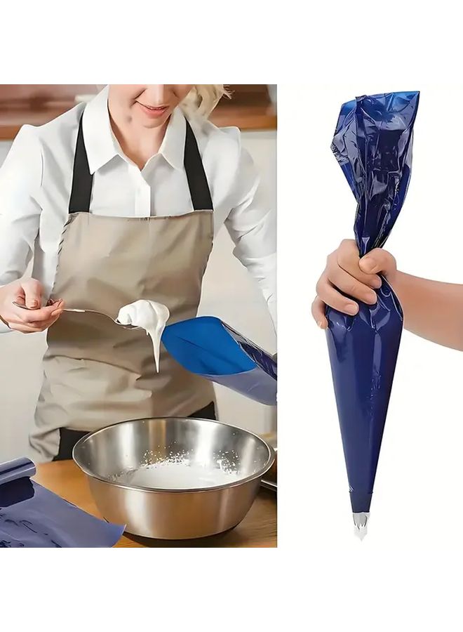 Deep Blue 36 Piece Baking Tool Set for Cake Decoration Including Piping Bags Tips Couplers - Image 2
