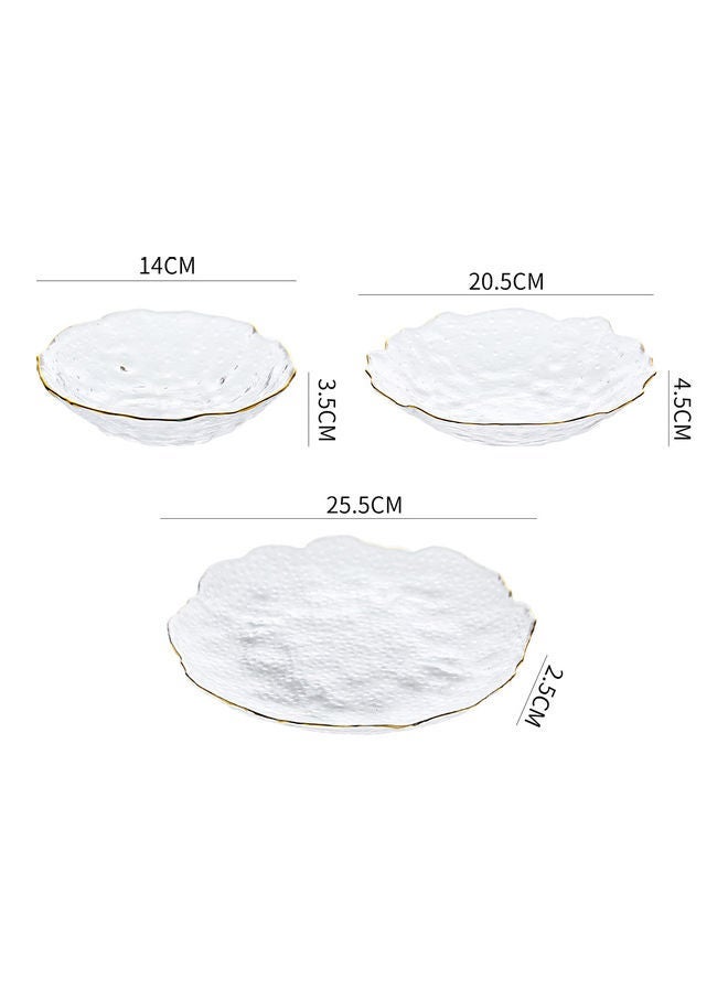 NIBEMINENT 3-Piece Ice Point Special Shaped Wave Plate White 27x6.2x27cm  - Image 5