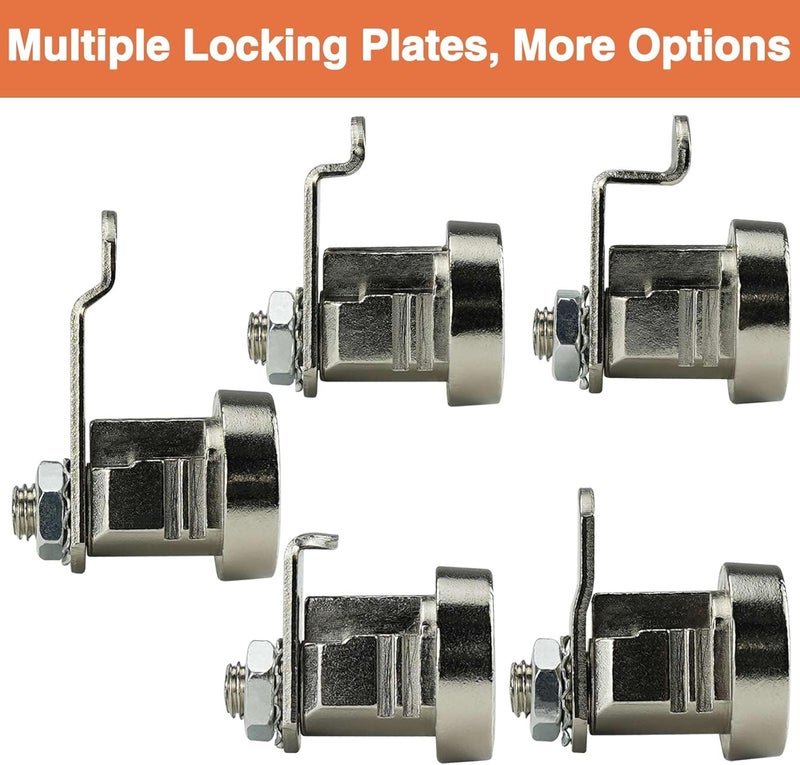 HEMRUNK 1-Pack Mailbox Lock and Key L-1172C COMP-X National Mailbox Lock C9100 Mailbox Key Lock with 3 Keys 5 Shaped Locking Plates Clockwise - Image 3