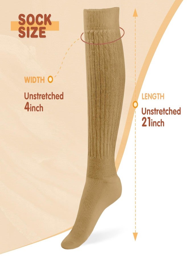 Buauty Slouch Socks for Women, Soft Extra Long Chunky Scrunch Knee High Sock Winter Knit Slouchy Socks leg warmmers - Image 3