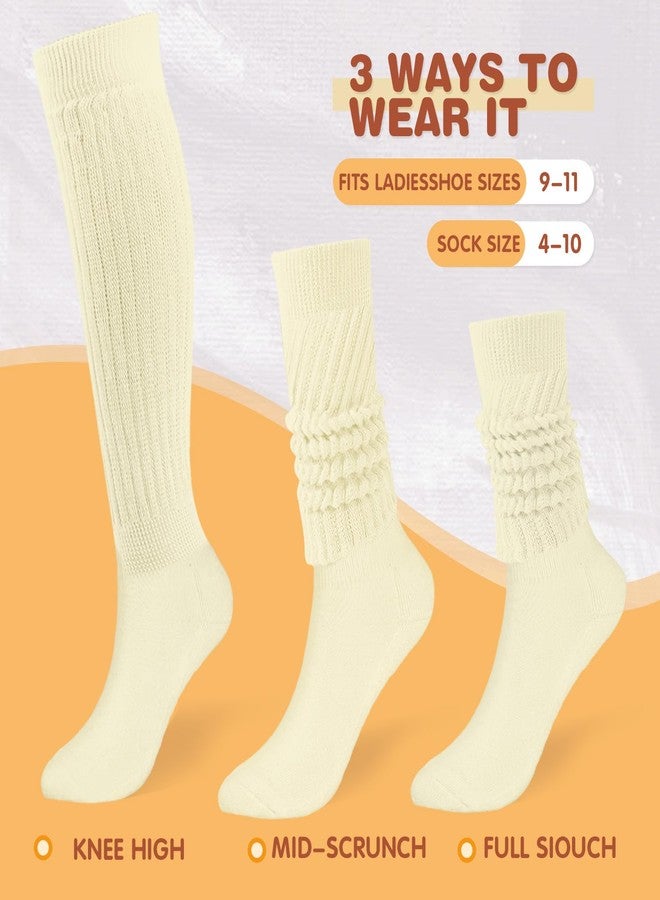 Buauty Slouch Socks for Women, Soft Extra Long Chunky Scrunch Knee High Sock Winter Knit Slouchy Socks leg warmmers - Image 2