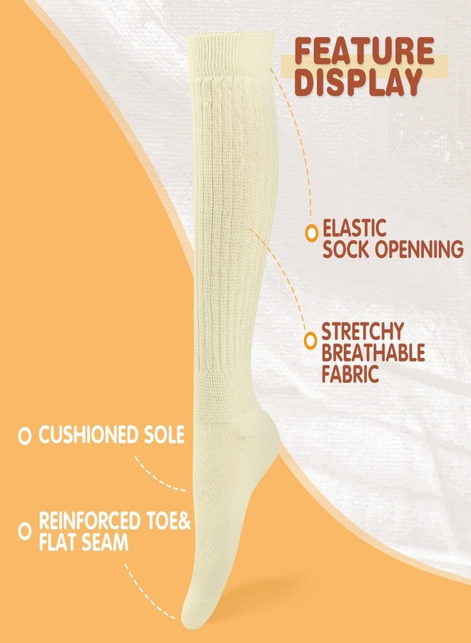 Buauty Slouch Socks for Women, Soft Extra Long Chunky Scrunch Knee High Sock Winter Knit Slouchy Socks leg warmmers - Image 4