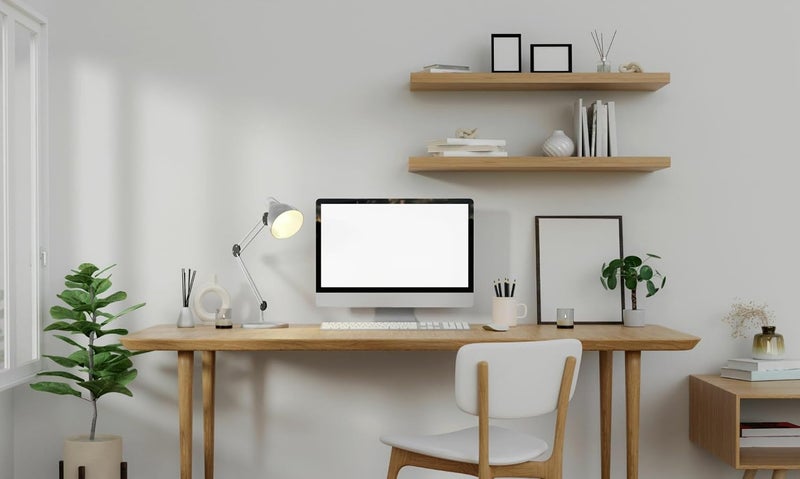 AsolBD Decorative Floating Wall Mounted Shelves with Stylish Invisible Brackets, Modern Faux Wood Storage with Matte Finish for Bedroom, Living Room, Bathroom, Kitchen Décor, 1 Piece (Natural, 80 CM) - Image 5