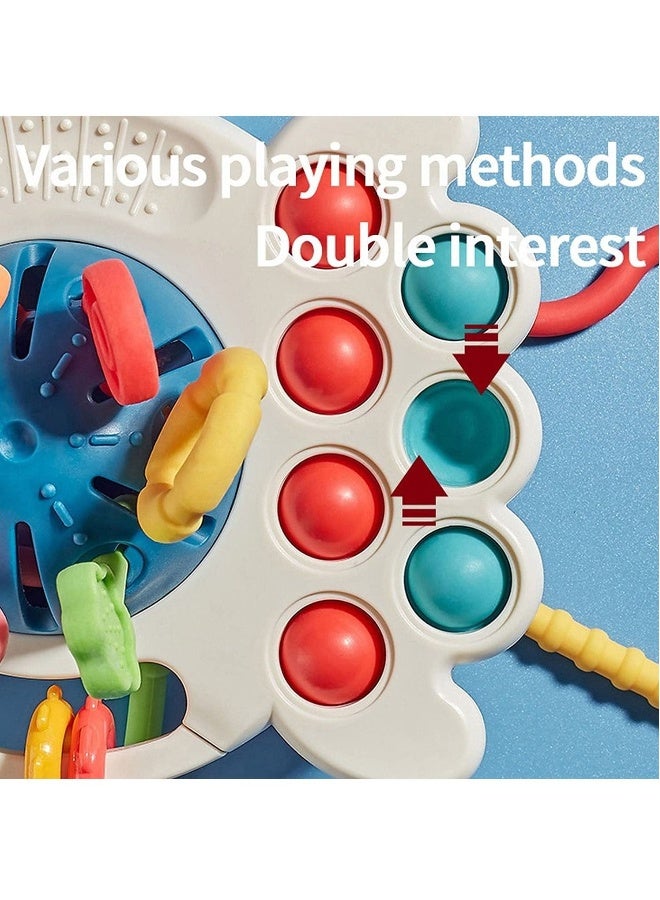 Baby Sensory Toys Montessori Sensory Food Grade Silicone Pull String Activity Toys for Boys or Girls 1 fo 5 Year Toddler Early Interactive Learning Development Educational Toys - Image 2