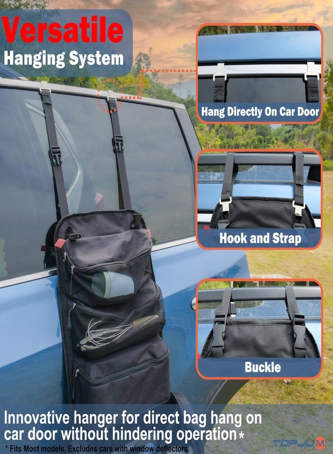 TOPJUM Camp Kitchen Organizer, Utensil Storage Caddy Bag, Multi-Pockets, Paper Towel Holder, Portable Hanging Kitchen Cookware Holder for Camping Utensils, Tableware & BBQ Essentials, Bag Only - Image 3