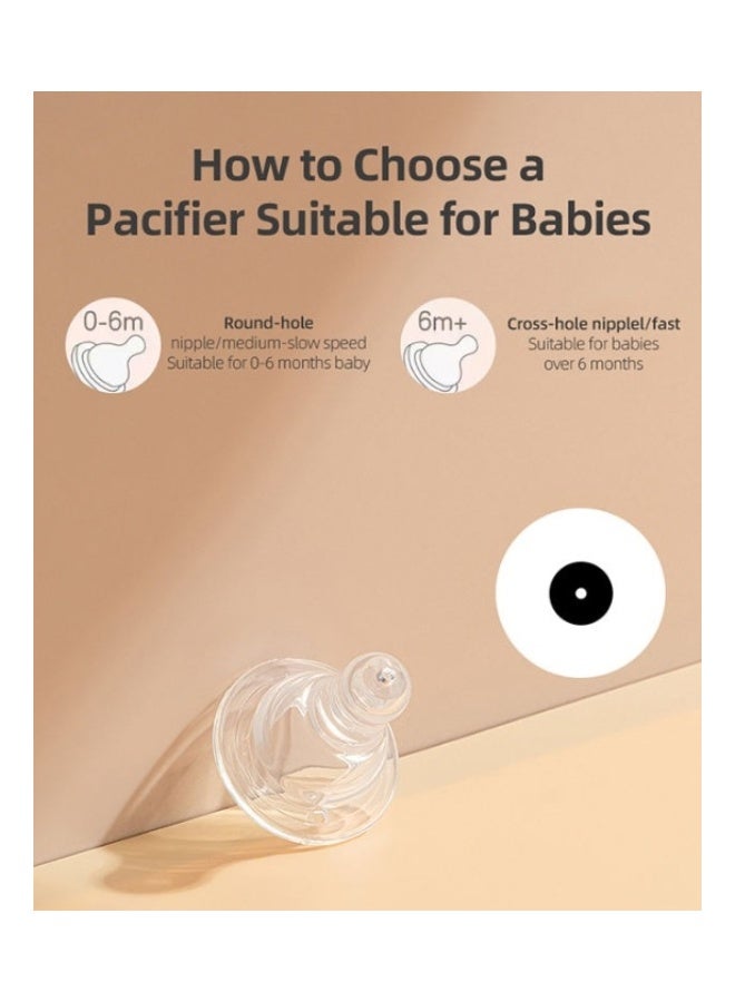 Royalbuckle Baby Bottle Nipples Pack of 3 Silicone Feeding Teats Soft Replacement Nipples Compatible with Baby Feeding Bottles - Image 3