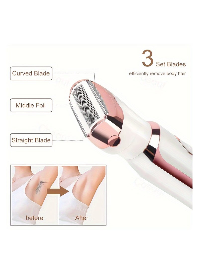 Generic - 4 In 1 Body Hair Removal Epilator Armpit Hair Bikini Hair Leg Hair Pubic Hair Electric Razor Clipper Shaver Trimmer Women - Image 1