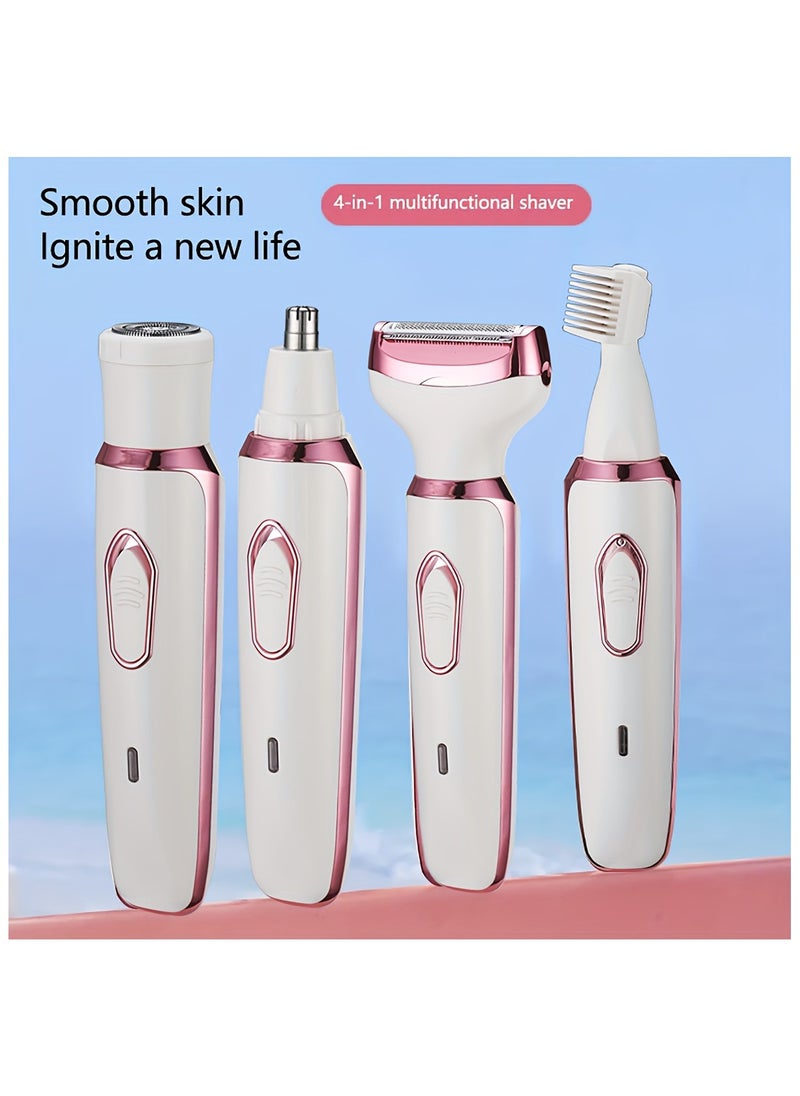 Generic - 4 In 1 Body Hair Removal Epilator Armpit Hair Bikini Hair Leg Hair Pubic Hair Electric Razor Clipper Shaver Trimmer Women - Image 1