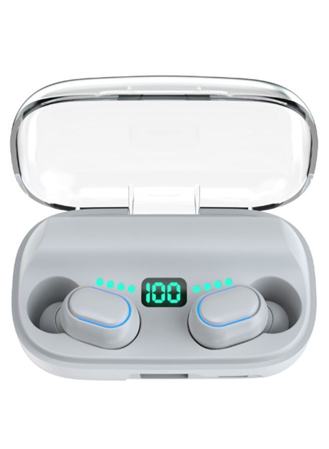 NIBEMINENT Bluetooth In-Ear Earbuds With Charging Case White - Image 1