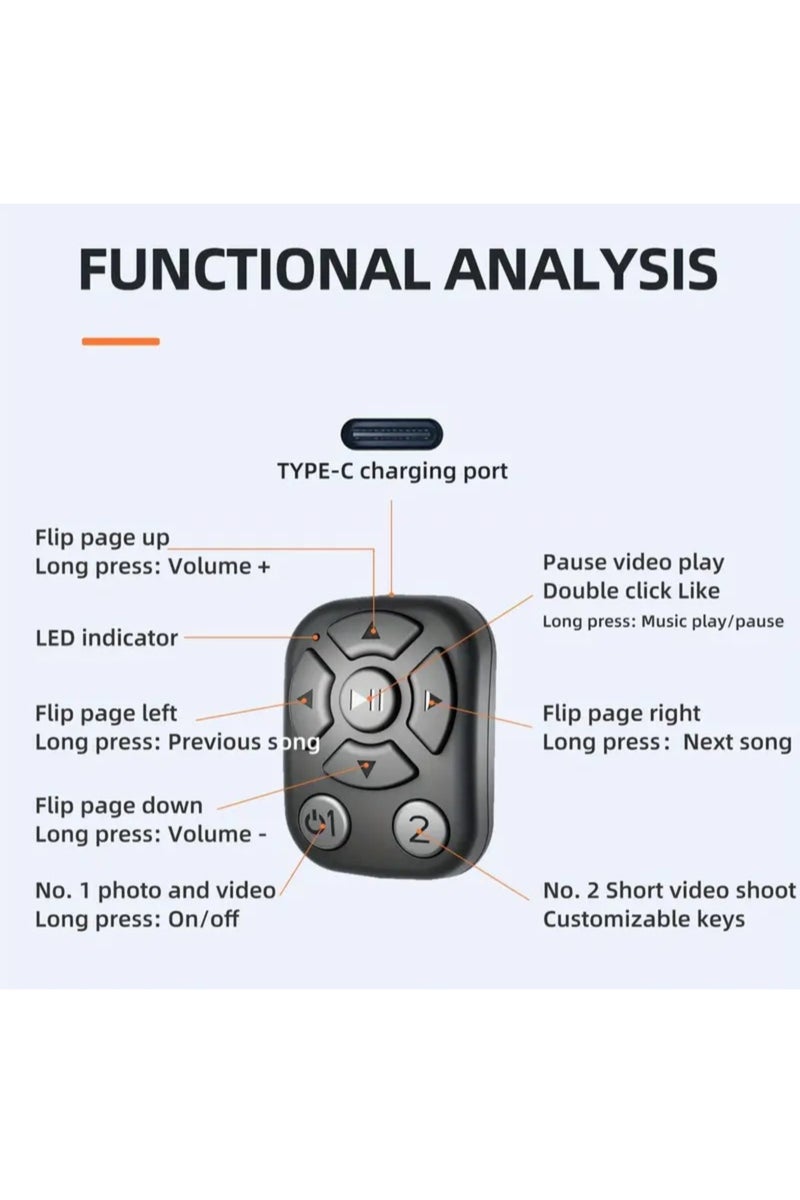 Aura Select Wireless TikTok Scrolling Ring - Bluetooth Page Turner & Camera Shutter Remote Compatible for iPhone/Android, Hands-Free Video Control, Music Controller, Selfie Assistant ，2 pack - Image 3