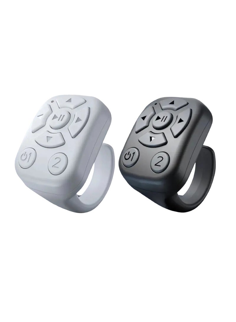 Aura Select Wireless TikTok Scrolling Ring - Bluetooth Page Turner & Camera Shutter Remote Compatible for iPhone/Android, Hands-Free Video Control, Music Controller, Selfie Assistant ，2 pack - Image 1