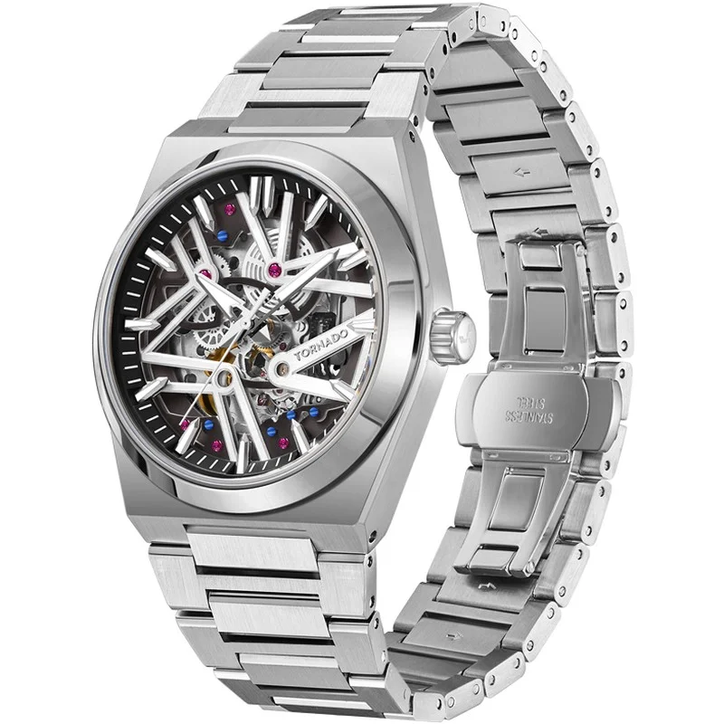 TORNADO Men's Metal Automatic Watch T24301-SBSB - 43 mm