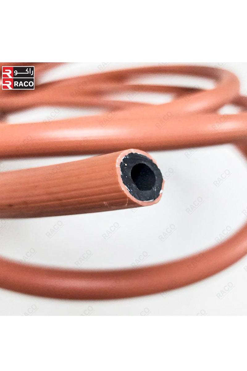 RACO Flexible Low Pressure Rubber Gas Hose with Nylon Reinforcement with 2 Steel Clamps | Leak Proof | Compatible with Gas Stoves & Regulators - Gas Pipe Made in Italy (2 meter) - Image 4