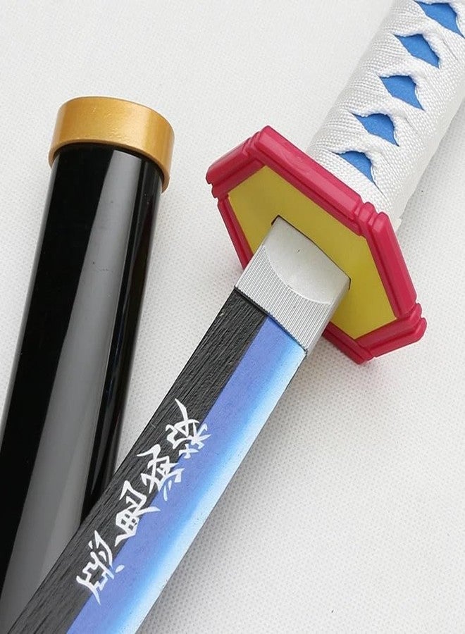 EXCELCHOICE Demon Slayer Tomioka Giyu Katana Wooden Sword/Katana Toy Life Size Nichirin 104CM Bamboo Wood Giyu Water Hashira 2024 (with Single Layer Stand) Anime Cosplay Replica - Image 3
