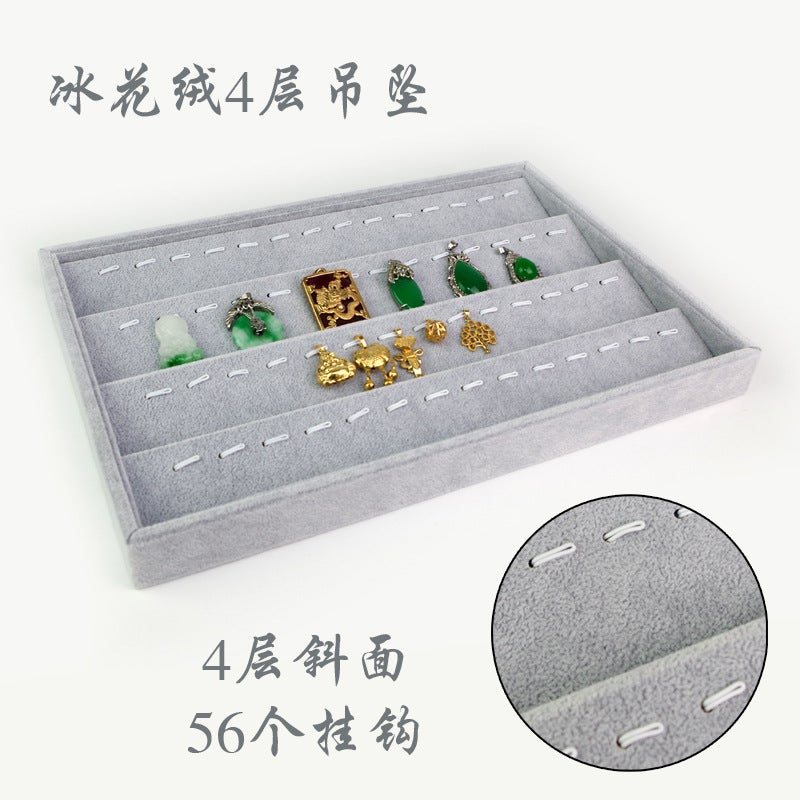 general Hundred Position Ring Display Plate Velvet Jewelry Storage Tray - Image 1
