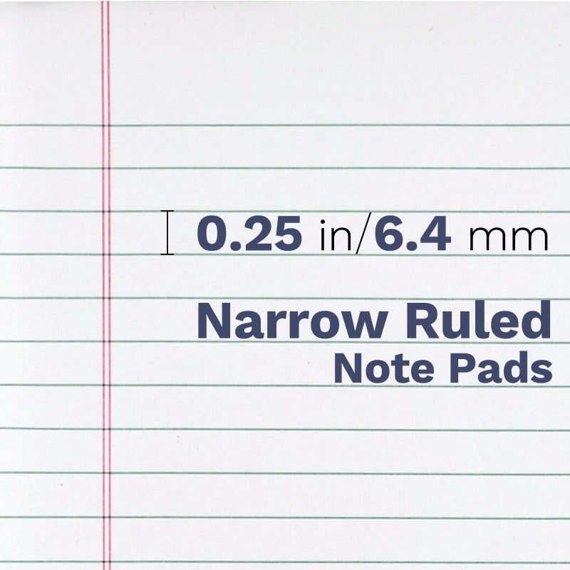 Goefun Note Pads 5x8 12 PCS, Small Legal Pads 5x8 White College Ruled for Work, Perforated White Legal Notepads Lined Paper - 30 Sheets Per Notepad - Image 5