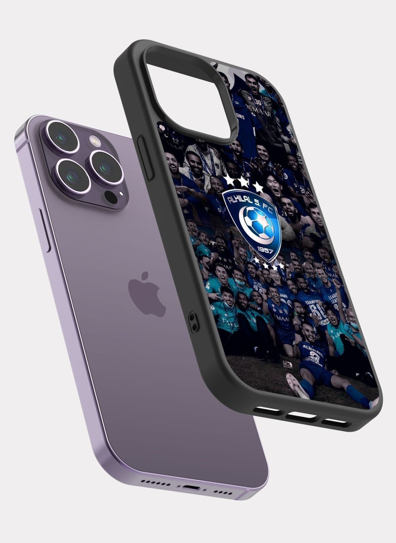 بكسلات كفر ايفون 14 برو ماكس نادي الهلال  ازرق - Image 2