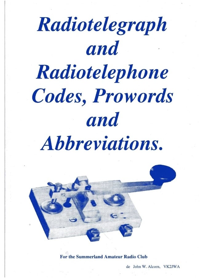 Radiotelegraph & Radiotelephone Codes, Prowords and Abbreviations  - Image 1