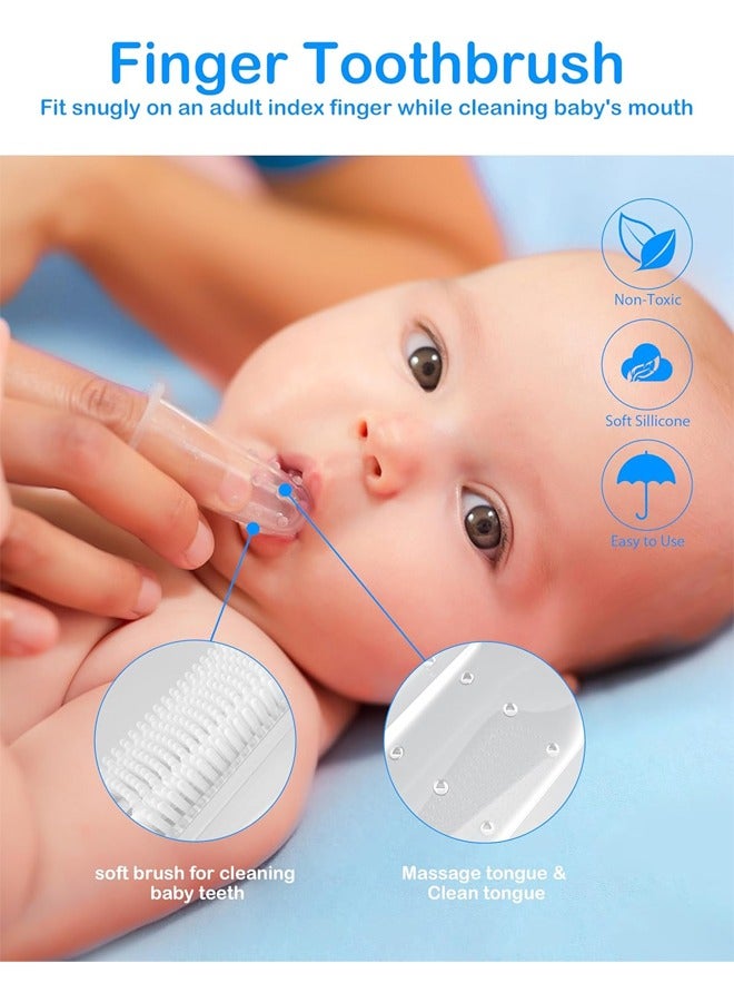 Vividorad 17Pcs Portable Baby Health Care & Beauty Kit,Portable Baby Care Grooming and Healthcare Kit with Premium-Quality Materials, Multifunction Nursery Care Kit, Suitable for Outgoing and Traveling,  Portable Essential Daily Care Bathing Tool for Toddler Infant,Suitable for Newborn Infant Boys Girls,Baby Bathing Tool Care Set, Brush, Comb, Thumb Toothbrush, Nail Clippers, Nasal Aspirator, Scissors, Tweezers, Nail File, Water Thermometer, Dropper, Medicine Spoon and Cotton Pads - Image 4