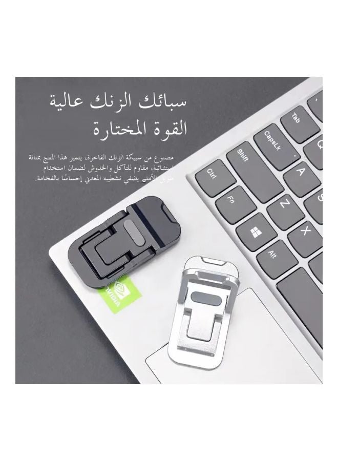 حامل حاسوب محمول مطوي مخفي مصنوع من سبائك الألومنيوم، دعامة تبريد محمولة مريحة للحاسوب اللوحي والكمبيوتر المحمول - Image 5
