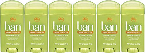 Ban Antiperspirant Deodorant, Invisible Solid, Sweet Simplicity, 2.6-Ounce Bottles (Pack of 6)