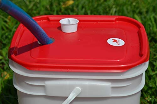 RentACoop 5 Gallon Chicken BPA-Free Plastic Bucket Waterer Set with 4 Horizontal Nipples - Corner Placement - Image 3