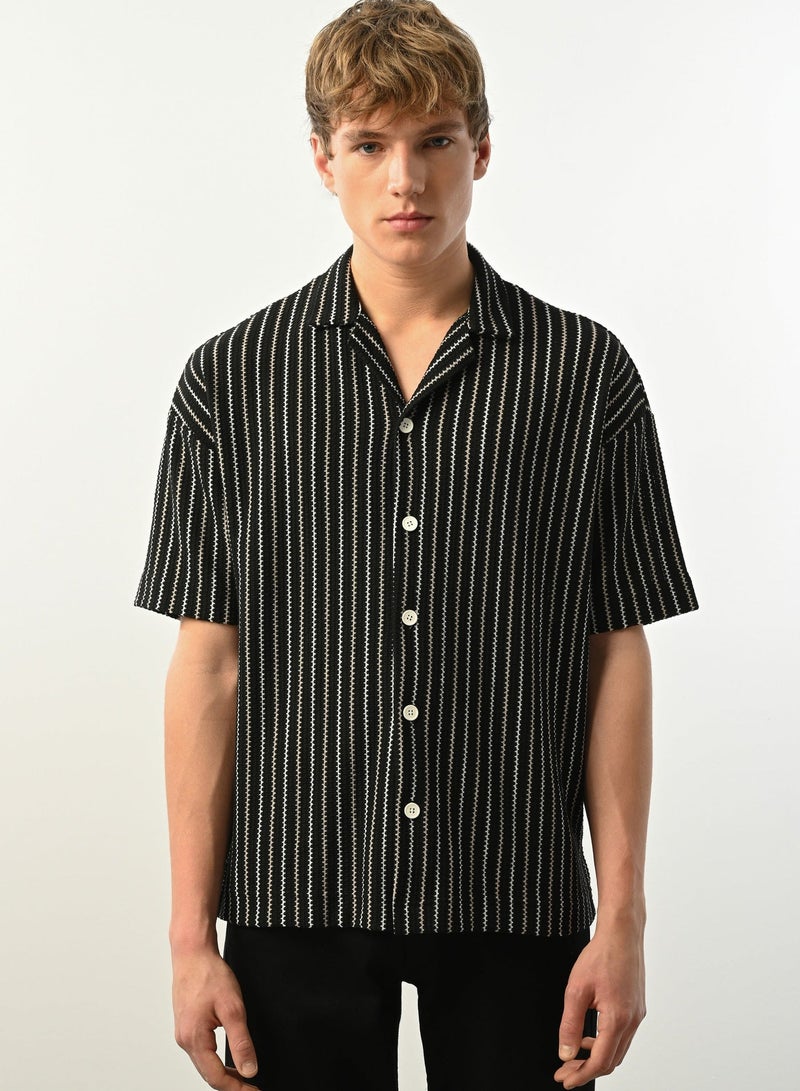 Marrakech Short Sleeves Striped Casual Shirt for Men – Multi Color - Image 1