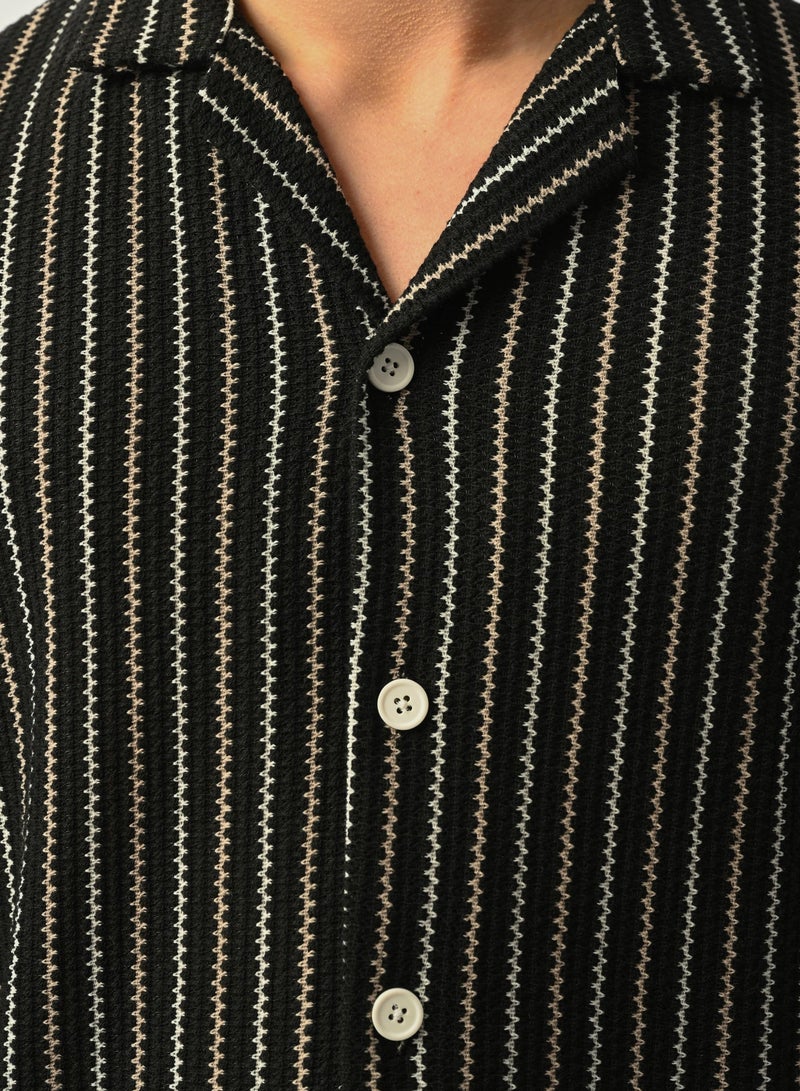 Marrakech Short Sleeves Striped Casual Shirt for Men – Multi Color - Image 3