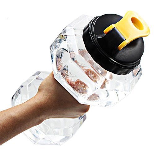 Dulcii 2.2L Dumbbell Shape Water Bottle  PETG Eco-Friendly Sports Fitness Exercise Water Jug for Gym  Yoga  Running  Outdoors  Cycling  and Camping (Transparent) - Image 2
