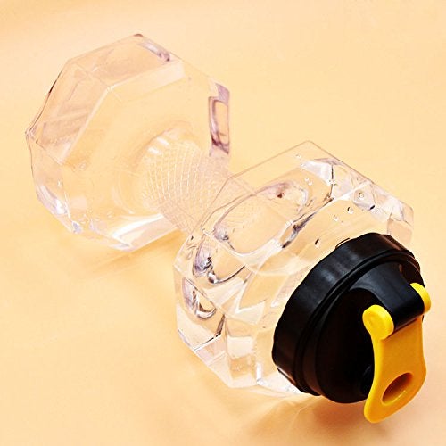 Dulcii 2.2L Dumbbell Shape Water Bottle  PETG Eco-Friendly Sports Fitness Exercise Water Jug for Gym  Yoga  Running  Outdoors  Cycling  and Camping (Transparent) - Image 5