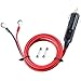 Carviya 05M 16FT 12V 24V Heavy Duty 16 AWG 15A 20A Fuse Protection Male Plug Cigarette Lighter Adapter Power Supply Cord Charger with Green LED Light for Car InverterAir Pump Electric Cup 16ft - Image 2
