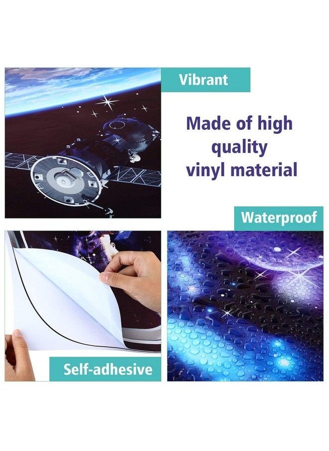 Outus 6 Pieces 3D Space Capsule Window Wall Decal Outer Space Wall Stickers Spacecraft Astronaut Wall Mural Poster For Kids Nursery Bedroom Home Decoration 11 X 15 Inches  - Image 4