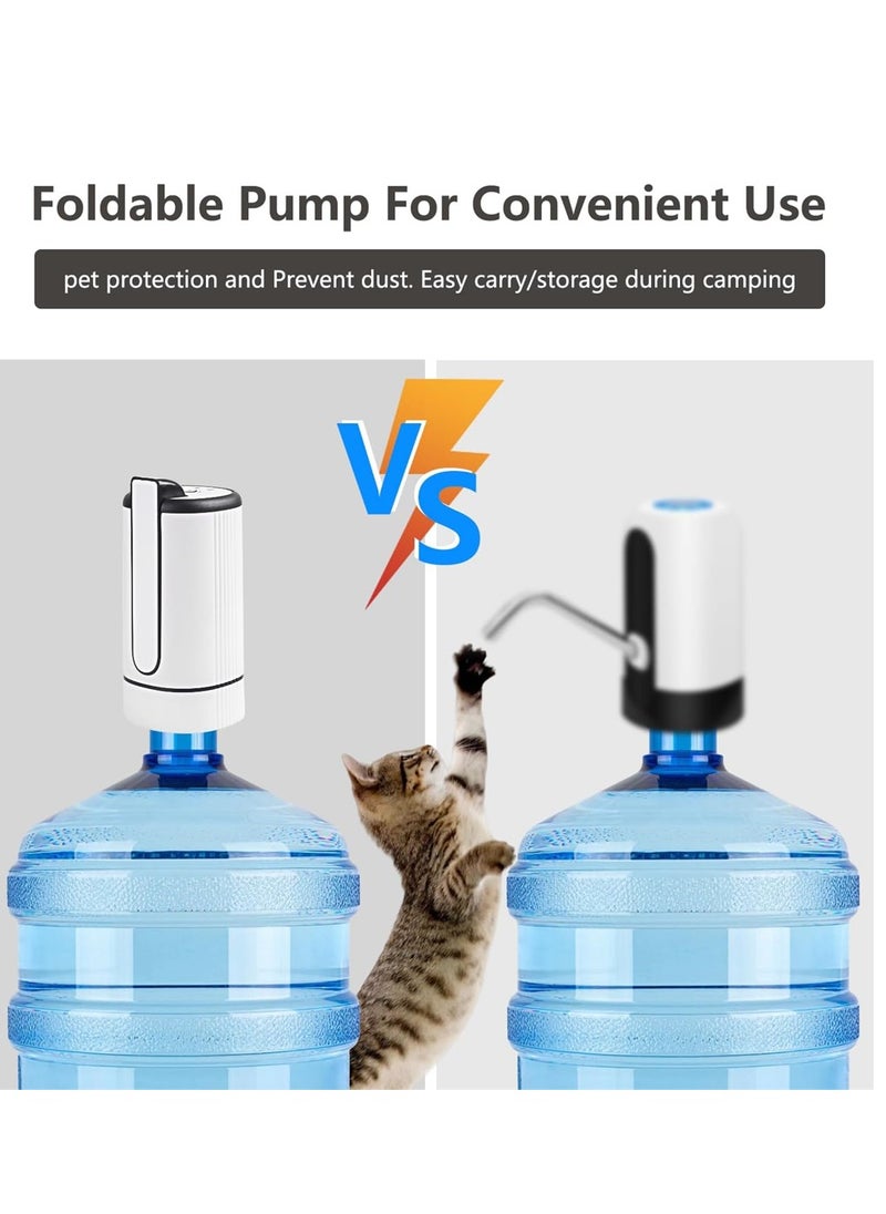 KASTWAVE Electric Water Bottle Pump Portable Foldable Drinking Water Pump USB Charging Automatic Drinking Water jug Dispenser for Outdoor Camping or Family and Office  - Image 3