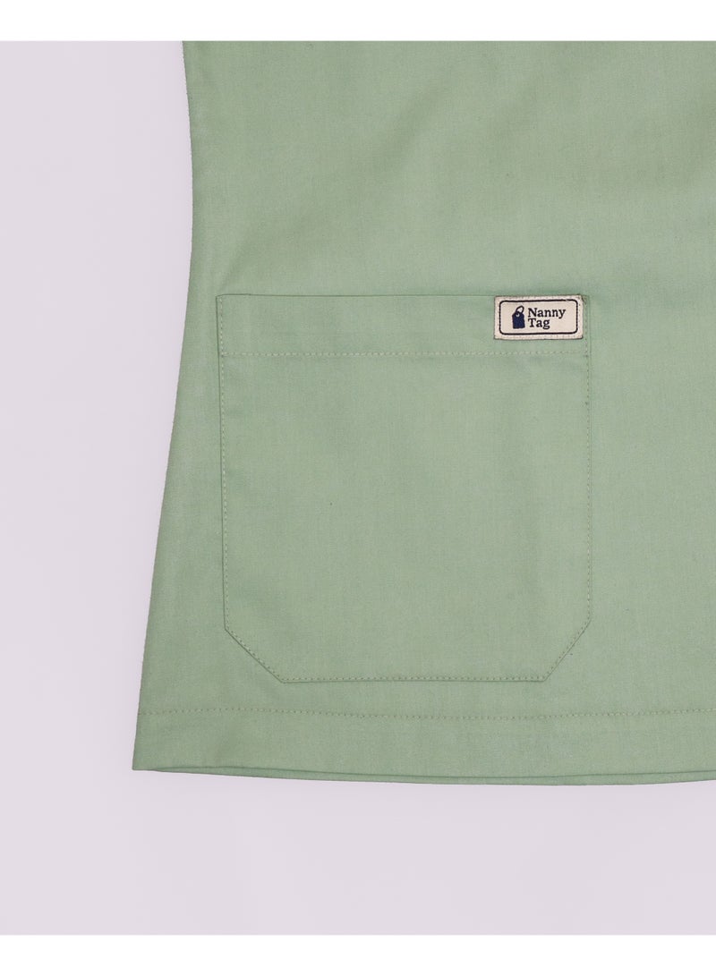 Nanny Tag V-Neck Scrub Suit | Premium Stretchable Medical Uniform with Utility Pockets - Image 2