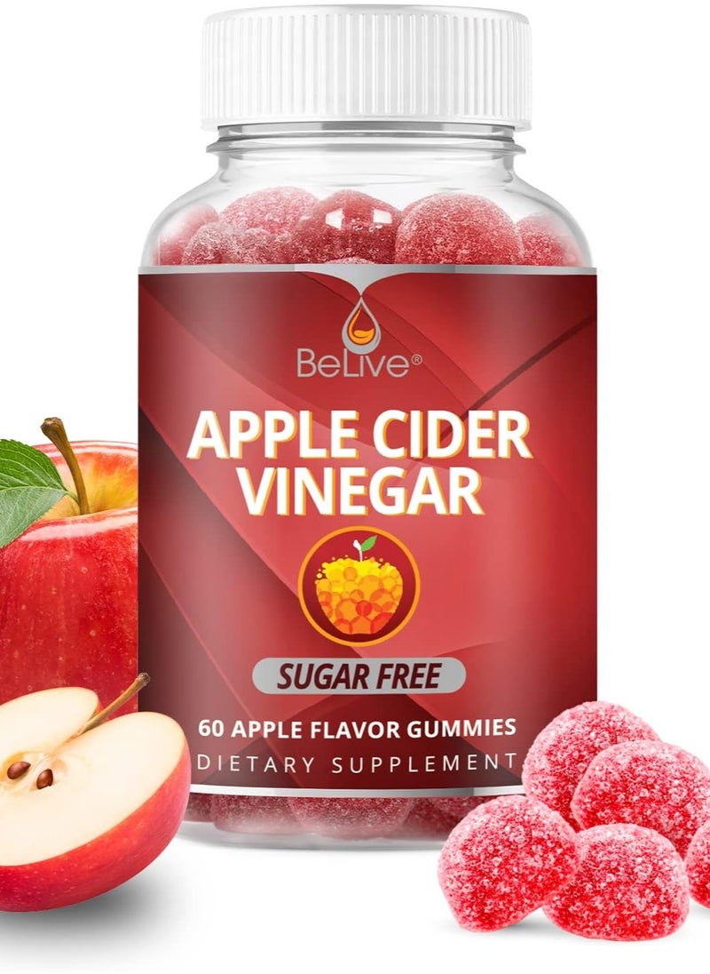 BeLive Apple Cider Vinegar, Sugar-Free 60 Gummies  - Image 1