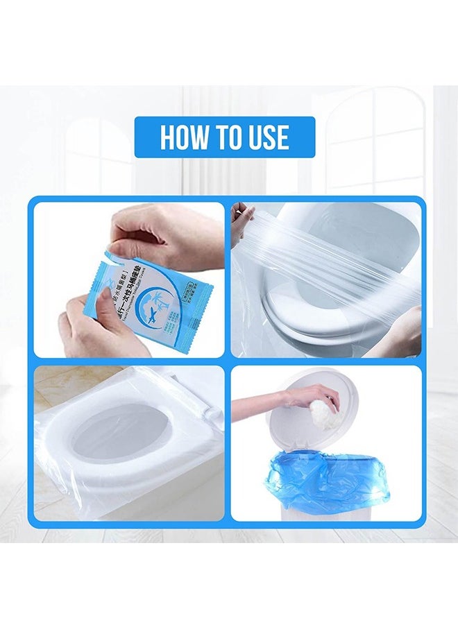Ocean 50 PCS Travel Disposable Toilet Seat Cover Waterproof Portable WC Pad Toilet Mat For Baby Pregnant Mom,Independent Packing  - Image 4