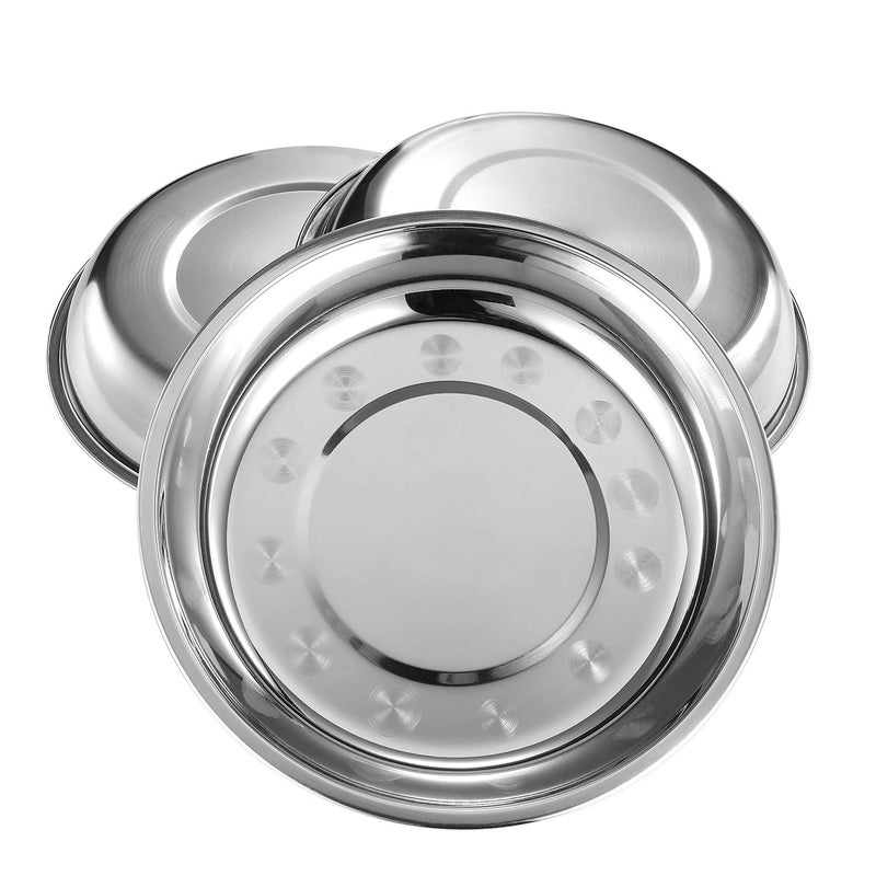 Eslite 6-Piece 18/10 Stainless Steel Round Plates,Dinner Plate Dish,9-Inch - Image 2