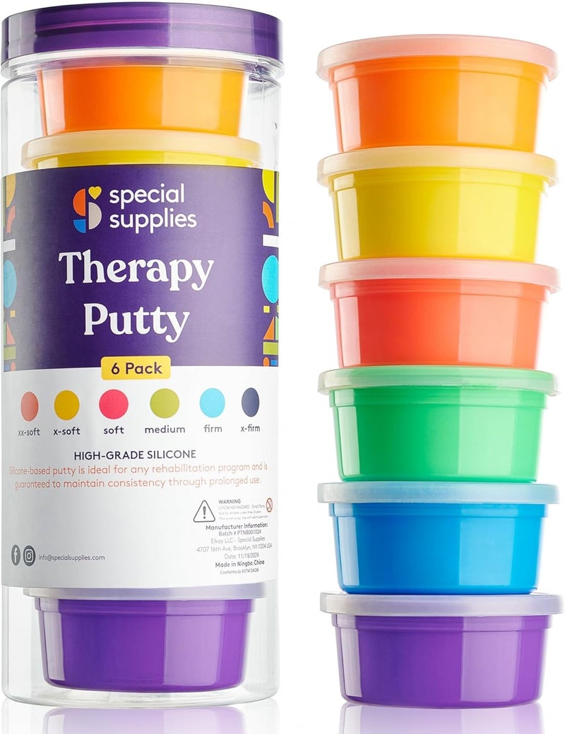 Special Supplies Therapy Putty 6 Pack for Kids and Adults