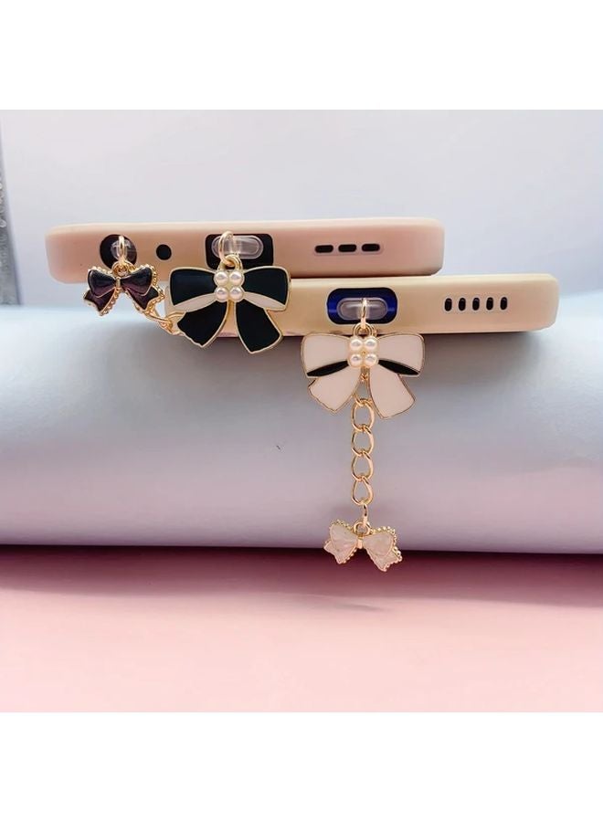 النوع الأبيض C سدادة غبار بسلسلة قوس لؤلؤي وقلادة - Image 2