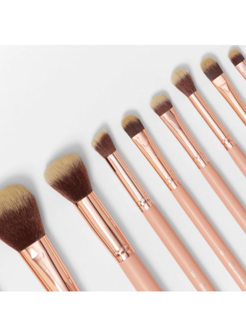 بي إتش كوزماتيكس مجموعة فرشاة 14 قطعة مع حقيبة مستحضرات التجميل - Image 2