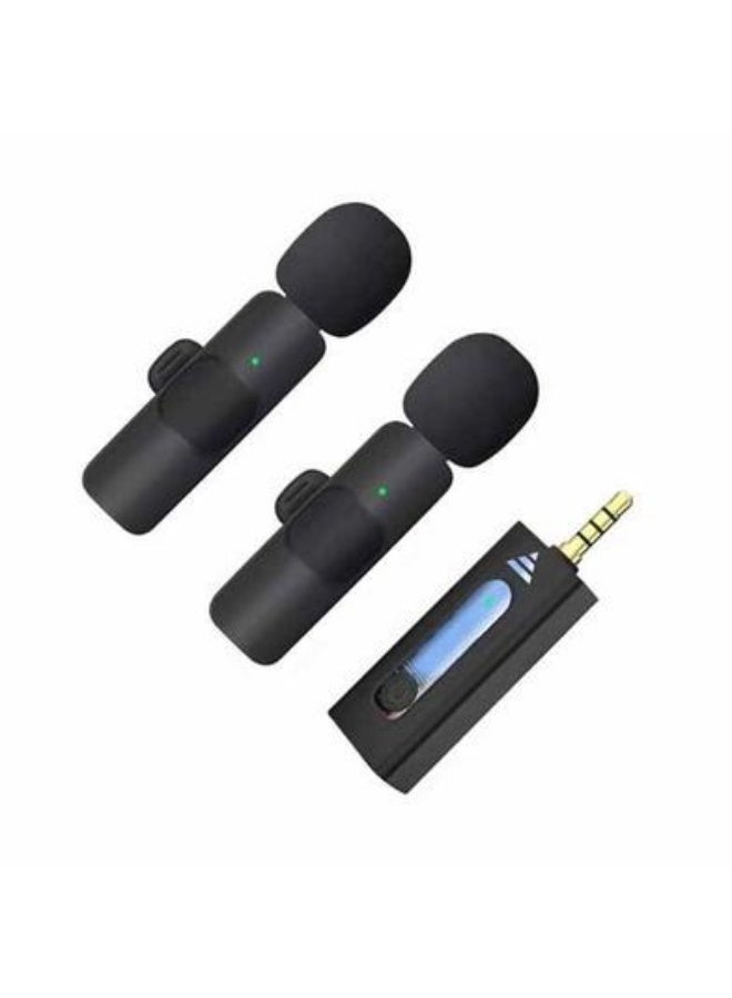 K35 Dual Wireless Microphone 3.5mm Supported for Camera, Sound card, Smartphone - Image 1