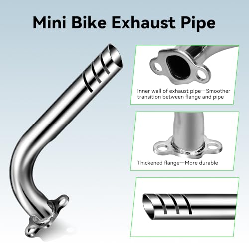 XIKOBY Upgrade Header Exhaust Pipe Kit for Predator 212cc 196cc Coleman Mini Bike CT200U BT200X B200R KT196 Go Kart 6.5HP GX160 GX200 Clone Engine Baja Warrior MB165 Massimo MB200 Performance Parts - Image 2