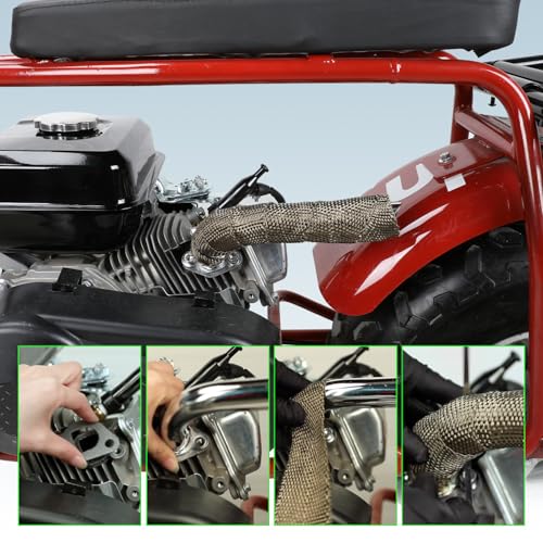 XIKOBY Upgrade Header Exhaust Pipe Kit for Predator 212cc 196cc Coleman Mini Bike CT200U BT200X B200R KT196 Go Kart 6.5HP GX160 GX200 Clone Engine Baja Warrior MB165 Massimo MB200 Performance Parts - Image 3