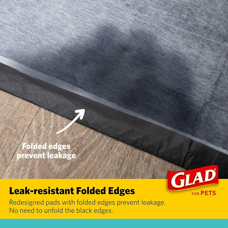 Glad for Pets Activated Charcoal Dog Training Pads, Small Size 17.5" x 23.5" | Odor Absorbing, Pee Pads for Dogs | Perfect for Training New Puppies, Grey, 120 Count - Image 4