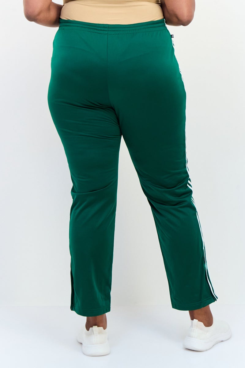 adidas Originals Women Plus Size Embroidered Logo Outdoor Sweatpants, Green  - Image 3