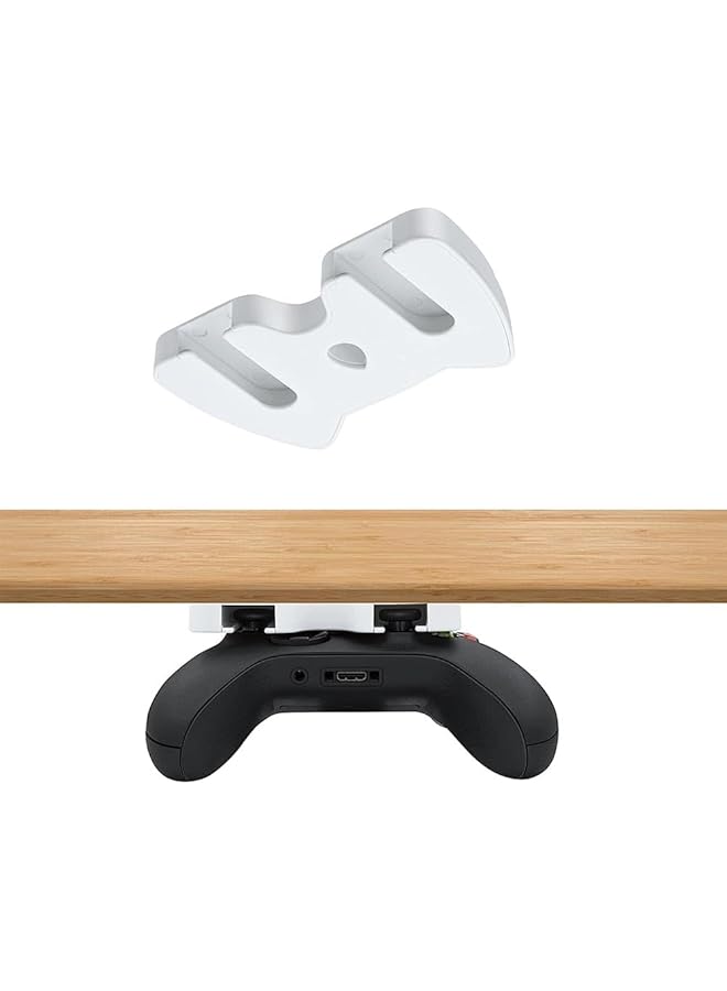 X spring Xspring Controller Table Stand For Xbox No Drilling Under Desk Mount Switch Pro Controller Holder And Organizer For Desk Management (White) - Image 1