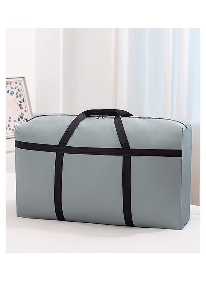 Foldable Oxford Material Storage Bag Organizer With Zips Reinforced Grey 90x48x28cm - Image 5